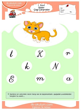 Çocuklar İçin K Sesi Çalışma Sayfaları 